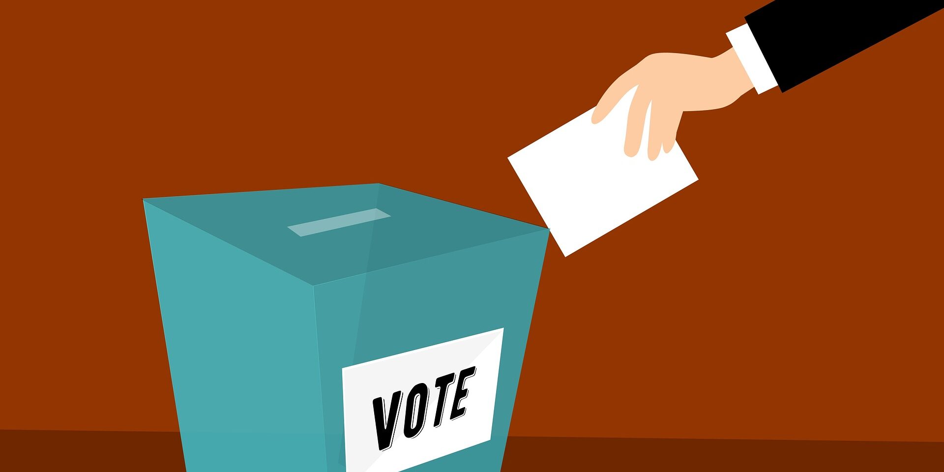 drawing of a ballot box